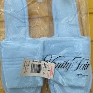 Vintage Vanity Fair Blue Slippers size L 8/9